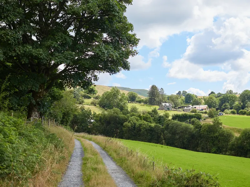 Lodge at Pant y March sheep farm near Bala in North Wales